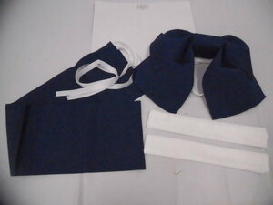 COMME CA ISM Com Shamy Yukata Obi Ribbon Easy Navy Navy Ribbon Pattern Kimono Kimusadmode