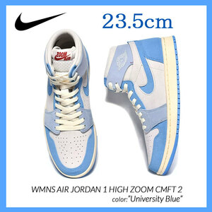 [Free Shipping] [New] 23.5㎝ NIKE WMNS AIRJORDAN1 HIGH ZOOM CMFT2 UNIVERSITYBLUE Air Jordan 1 High Zoom University Blue