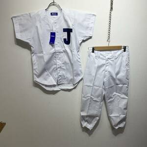 New Unused MIZUNO Baseball Wear Top and Bottom Set White / White Kids 150 Size Boys Baseball Kids Baseball G1499