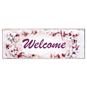 Prompt decision ■ Welcome board Welcome antique information plate retro signboard new ■ Special mini postage-cash on delivery possible ■ Oisamado Yafukstore