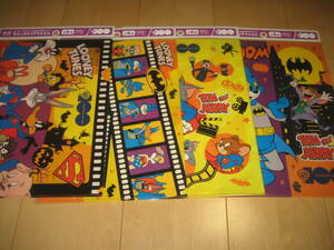 ★ Unused items ★ Warner Brothers 100th Anniversary Magic Clear File All 4 kinds of Asahi Drink ★