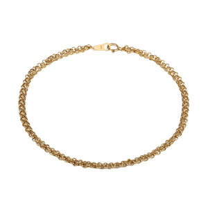 K18YG Yellow Gold Chain Anklet Corplet Corper Shrine 0.45 2 units