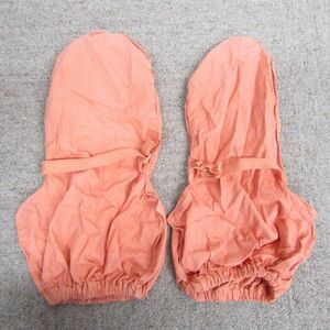 ~ 80s military? Mitton gloves miscellaneous goods accessory orange salmon pink old clothes vintage 3AU3108