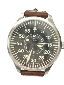 LaCO / quartz watch / analog / leather / Blk / BRW / 861806 / pilot Bielefeld 42