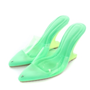 Yellow Yellow Mule Sandal Pointed Toe L 26cm Green Green /YB Ladies
