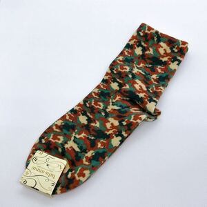 Y305 ★ New ★ Tutuanna socks Casual camouflage pattern camouflage 22cm ~ 25cm khaki ladies versatile