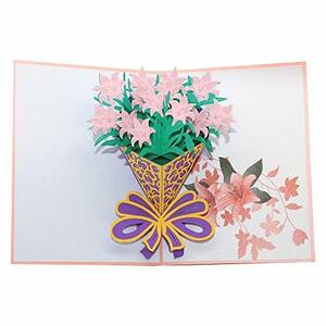 Lily bouquet Greeting Card Message Card Birthday Card Thanks for wedding celebration envelope