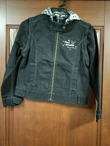 Under the final price [Unused] Riders jacket with 2way hood POM PONETTE JUNIOR Pom Ponet Junior M 150cm Black Black Spring JS JC