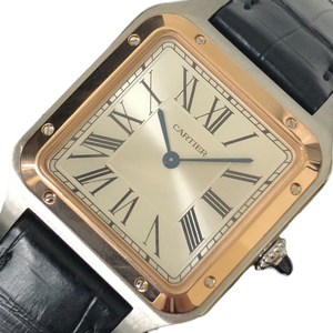 Cartier Santos Dumont LM W2SA0011 Silver Stainless Steel PG/SS Watch Men's Used