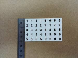 Numbers (number) Cutting seal 5mm black bold (40 pieces)