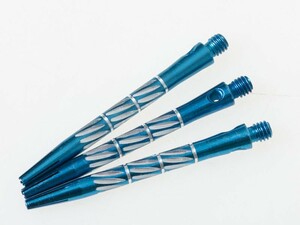 Dart replacement parts 2BA 48mm aluminum shaft 3 pieces#Blue