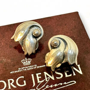 23T438_1 George Gensen Year Clip 925S 1999 Heritage Earring Sterling Silver Georg Jensen