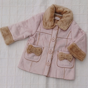 〇217 Baby Pink House Baby Pink Mouton -style coat 90