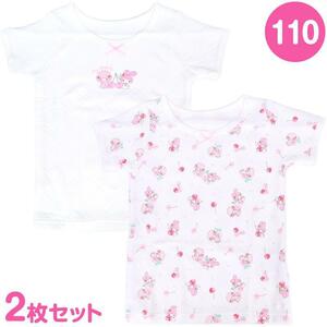 My Melody Kids Kilt Short Sleeve Underwear 2 pieces set 110cm Fall / Winter Spring Spring Children's Girls Sanrio Character