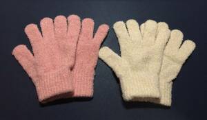 Gloves Junior Pink Off White 2 sets (41)