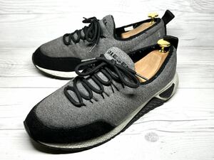 [Prompt decision] DIESEL Men's 26.5cm Diesel Sneakers Gray Shoes Gray Black Slipon casual