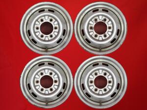 [Cheap used 4-piece set] Nissan genuine 40300-21N00 Steel wheels Iron wheel 14.5 inch 6.00sw +40 PCD139.7 6 holes Hub diameter φ100 CC14.5