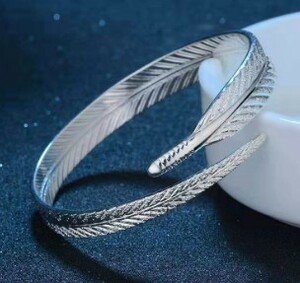 Bangle Women's Fine Silver Petiole Bracelet New Unused Free Shipping Simple Casual Fashion Accessories