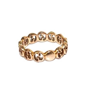 Gucci GUCCI GG Interlocking Ring Ring AU750 K18 11 Pink Gold /KH ■ OH Ladies