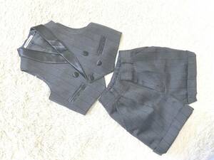 Boy's Children's Clothes / Children's Suit 95 Size: Oliver House ◆ Best &amp; Short Pants / Suit: Charcoal Black