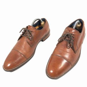 [Call Khan] Real COLE HAAN Shoes 26.5cm Brown Straight Tip Business Shoes Outside Wane Leather Leather Leather Men 8 1/2 M