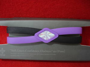 ★ [Aque -gon -do] ★ New FOSE TOKYO Purple Black Purple F Free Size Silicon Cross Bracelet Wristlet Band Anklet Rare Rare