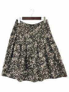 Marie Claire Malicrale Total Pattern A Line Ball Skirt SIZEW64/Brown type ◇ ■ ☆ DJD0 Ladies