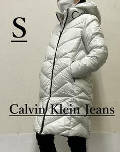 Calvin Klein Jeans Ladies Padded Court 02B22 S Size White With New Tag Calvin Klein J20J219827