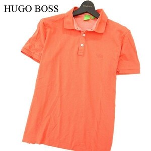 HUGO Boss Green Hugh Boss Green Spring / Summer Short Sleeve Logo Embroidery ★ Stretch Kanoko Polo Shirt SZ.M Men's Golf A2T08998_8 #A