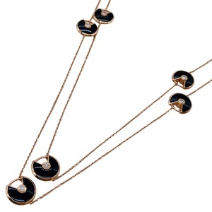 Cartier Cartier Amulet Du Cartier Long Necklace K18 Pink Gold K18PG/Onyx/Diamond Jewelry Used