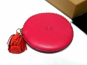 ■ New ■ Unused ■ LoeWE Loewe Loew Anagram Leather coin case coin Purse coin purse Ladies pink system BE6797