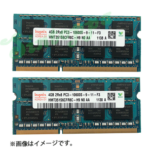 Hininics confirmed Hainix Hynix genuine product notebook PC memory 8GB (4GBX2 sheets) DDR3 1333MHz PC3-10600S SODIMM 204pin operation warranty outlet f
