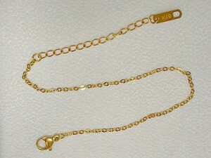 K18 Anklet Yellow Gold engraving