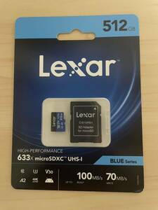 LEXAR Lexer MicroSD Card 512GB Class10 100MB 70MB SD Adapter UHS-1 U3 V30 A2
