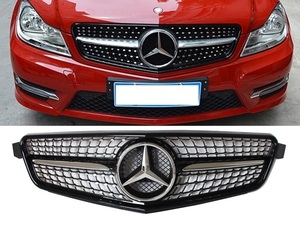 Benz W204 Front Grill // Black