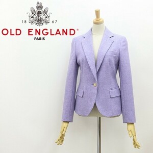 Beautiful goods ◆ OLD ENGLAND Old English Wool Tweed 1 Button Jacket Purple 34