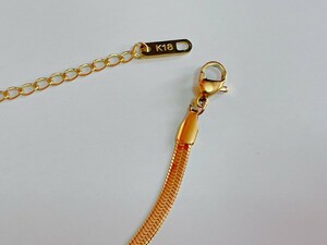 K18 Anklet Gold Foot engraving chain