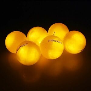 CHQ1389#LED golf balls that glow when you hit 4 pieces set night training for the first pitch ceremony as a prize yellow