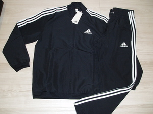 Prompt decision! New ★ ADIDAS (Adidas) thin jersey top and bottom set [L] 3 stripes woven track suit Men's Q9