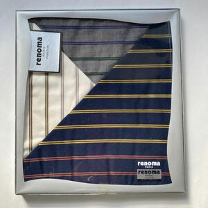 Men's handkerchief set 3 sets Renoma Renoma border dark blue, gray, white