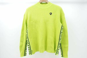 COCO ★ Pearly Gates ★ Long Sleeve High Neck Sweater ★ Knit ★ Yellow Green ★ Lime ★ 1 (M) ★ USED * Letter Pack Plus shipping possible ★ 71603