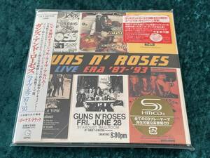 ★ Guns and Roses ★ Paper Jacket ★ 2SHM-CD/Limited Production ★ Live Ella '87 ~ '93 ★ Japan Edition/Obi ★ GUNS N 'Roses/Live E87 -'93