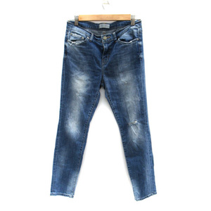 Lawrys Farm LOWRYS FARM Denim Pants Jeans Tapered Pants Long Length Damage Processing L Blue Blue /SM38 Ladies