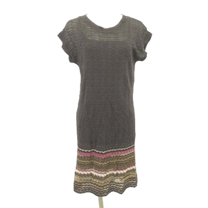 Missoni Missoni Beauty One Piece Heavy Length Sleeve Approximately L size Brown ■ GY09 Ladies