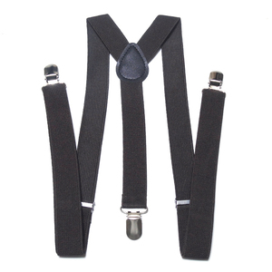 [Suspender / belt] 100cm 3 clip Y-shaped width 2.5cm dark brown dark brown extension band PU leather SUS-0085