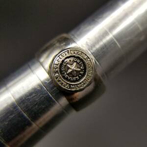 US Vintage College Ring UNIVERSITY OF NORTH TEXAS Round Armest 925 Silver Ring 5g Silver Ring Width Band Y11-J