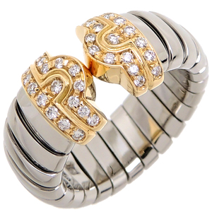 [Ginza Store] BVLGARI Bvlgari #M Palentesesh Tubo Gas Diamond Ring / Ring 750 Yellow Gold No. 12 DH77053