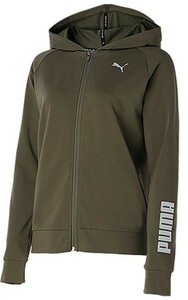(W4) List price 6,050 yen Puma Stretch Sweat Sweat Jacket 848438 Khaki Ladies XL