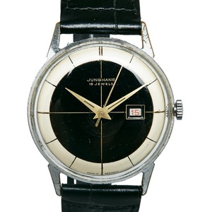 Yunhans Antique 15Jewels Get Outside Belt Watch Hand -Wall Black White Dial Stainless Ladies JUNGHANS [Used]