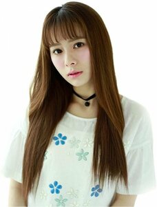 《Unused》 Bright Lara Wig Long Collay Extension One Touch Straight Wig Hair Clip Brown 《Outlet》 TD27